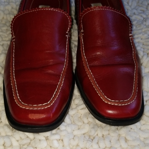 Ann Taylor loft red leather - Picture 2 of 7